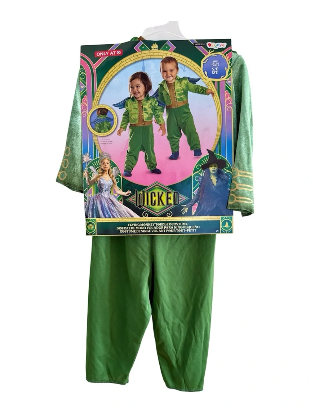 Disguise Green and Gold Flying Monkey Toddler Costume